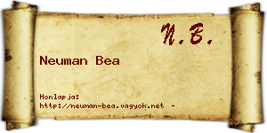 Neuman Bea névjegykártya